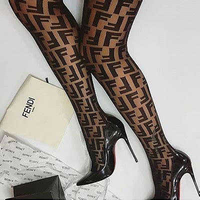 brown fendi stockings|fendi stockings sale.